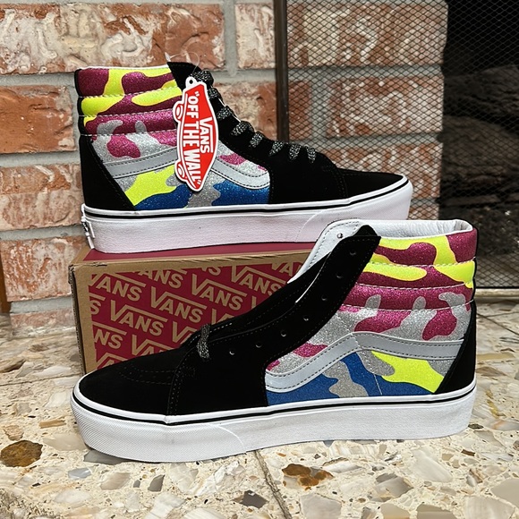 Vans Sk8 Hi platform 2 after dark camouflage true white - Picture 2 of 10